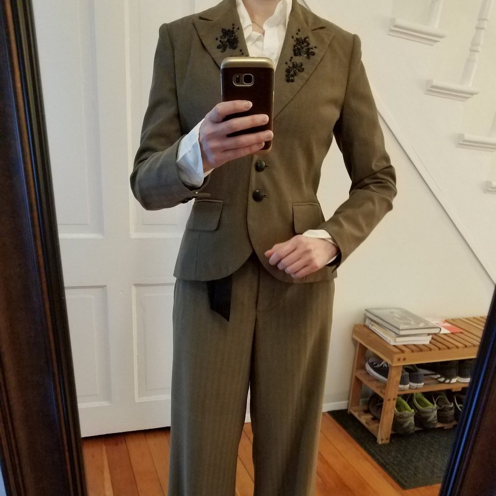 Newport News Wide-Leg Trousers and Cropped Blazer